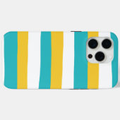 Uneven Stripes - Turquoise en Yellow Case-Mate iPhone Case (Achterkant (horizontaal))