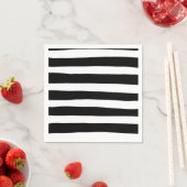Uneven Stripes - zwart en wit Servet (Insitu)