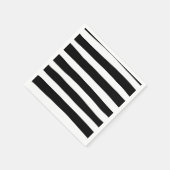 Uneven Stripes - zwart en wit Servet (Hoek)