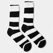 Uneven Stripes - zwart en wit Sokken (Rechts)