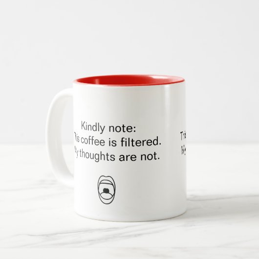 Unfiltered Thoughts Coffee mok (Voorkant links)