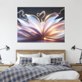 Unfolding Blooming Aura Canvas Afdruk (Insitu (Slaapkamer))