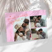 Unforgettable Wedding Orange Pink Multi Photo Bedankkaart