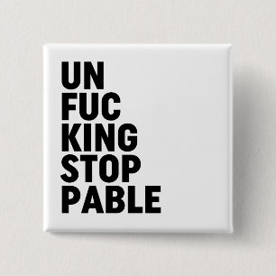 Unfu*Intrekbaar Vierkante Button 5,1 Cm
