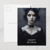 Unhappy Halloween. Gothic girl witch Briefkaart (Voorkant / Achterkant)