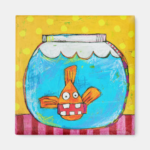Unhinged Goldfish Magnet Magneet