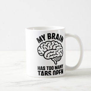 Unhinged - Mijn brein heeft te veel tabs open Stic Koffiemok