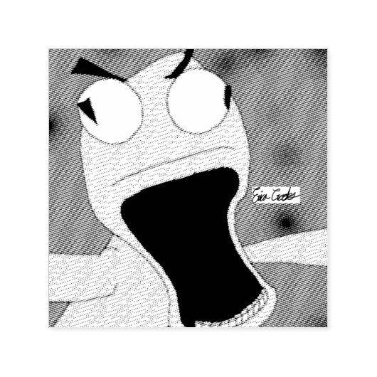 unhinged puppet art  zelfinktende stempel (Design)