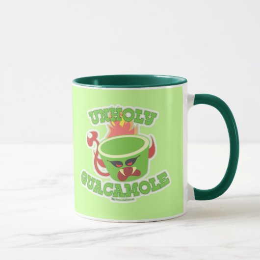 Unholy Guacamole Funny Avocado Slogan Mok (Rechts)