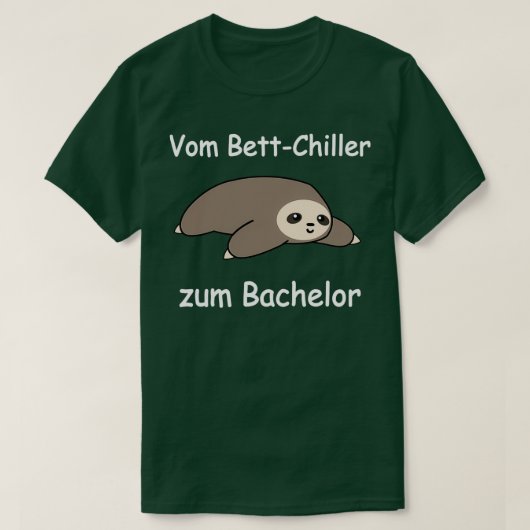 Uni Bachelor Afstuderen studenten Sloth Gift 3 T-shirt (Design voorkant)