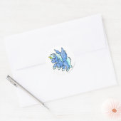 Uni Blue Ronde Sticker (Envelop)