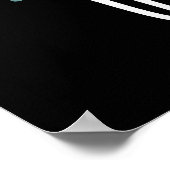 Uni-corn Funny Corn Pun Dark BG Poster (Hoek)