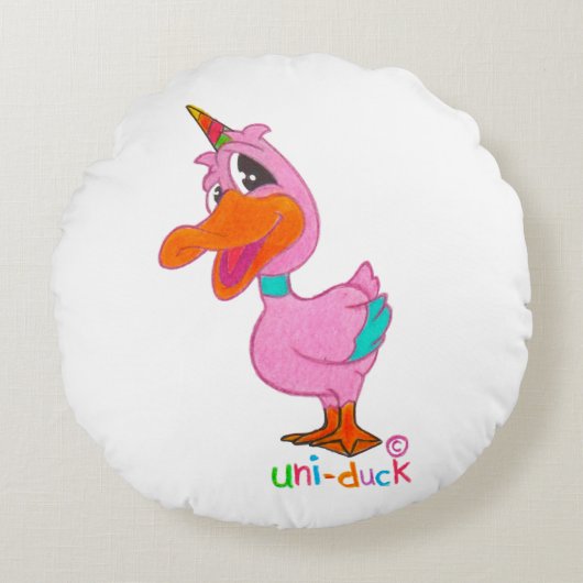 Uni Duck Pillow Rond Kussen (Voorkant)