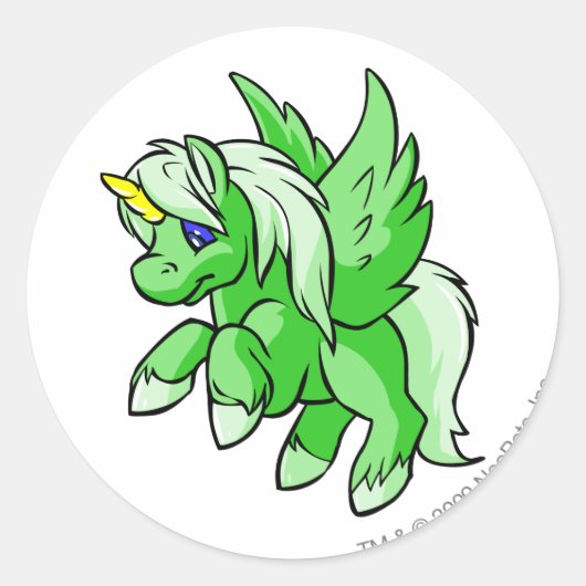 Uni Green Ronde Sticker (Voorkant)