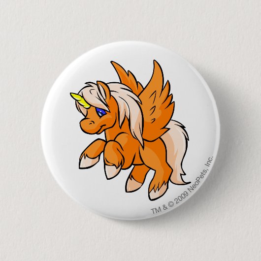 Uni Oranje Ronde Button 5,7 Cm (Voorkant)