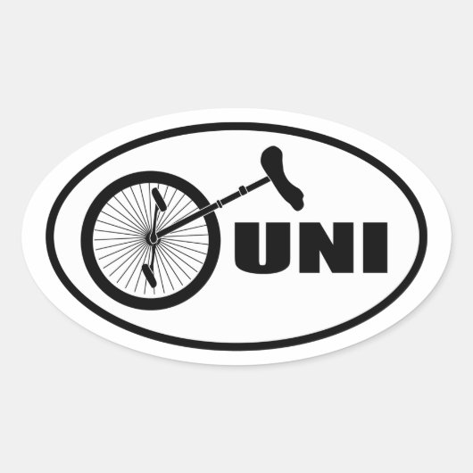 UNI oval STICKER (Voorkant)