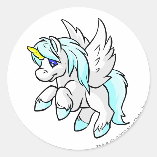 Uni White Ronde Sticker (Voorkant)