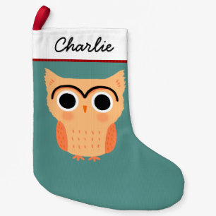 Unibrow Uil   Grappige Schattigee uil vakantie Kleine Kerstsok