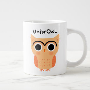 UnibrOwl Funny Cute Eyebrows Owl Extra Grote Beker