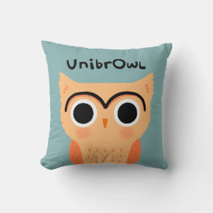 UnibrOwl Funny Cute Eyebrows Owl Kussen