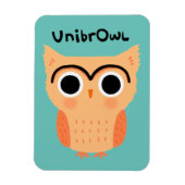 UnibrOwl | Funny Cute Eyebrows Owl Magneet (Verticaal)
