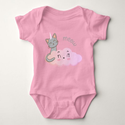 unicat wolk meow baby body's romper (Voorkant)