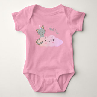 unicat wolk miauw baby body's romper