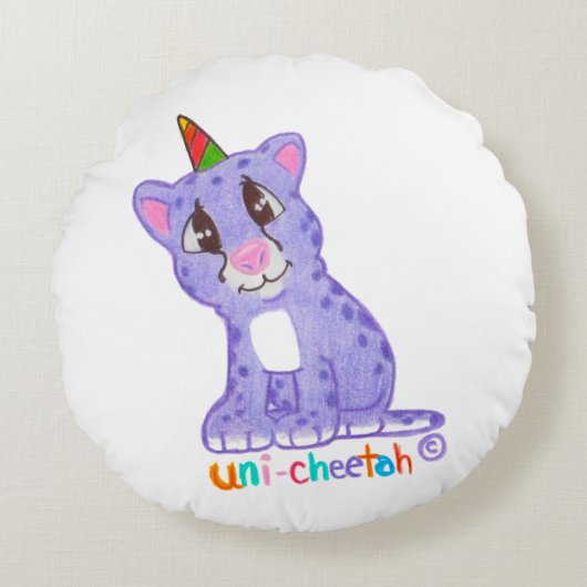 UniCheetah Pillow Rond Kussen (Voorkant)