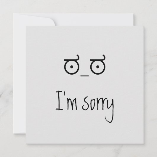 Unicode im sorry kaart. Dank u kaart (Voorkant)
