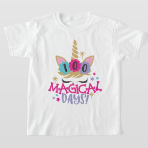 Unicorn 100 Magische Dagen van School T-Shirt