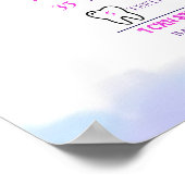 Unicorn 1st Birthday Milestone Poster (Coin)