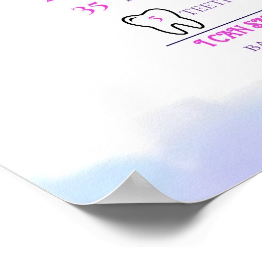 Unicorn 1st Birthday Milestone Poster (Coin)