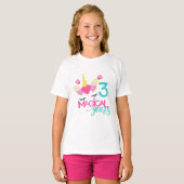 Unicorn 3 Magical Years Shirt (Voorkant volledig)