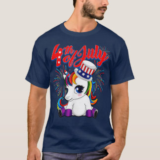 Unicorn 4 juli Pullover T-Shirt