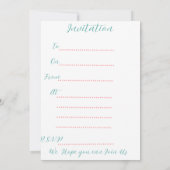 Unicorn 6e anniversaire Invitation (Dos)