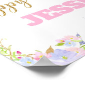 Unicorn 6TH Birthday Party Welcome Poster Sign (Coin)