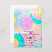 Unicorn 8e anniversaire Invitation (Devant / Derrière)