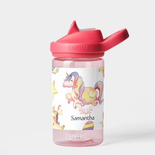 Unicorn Aangepaste kinder waterfles (Links)