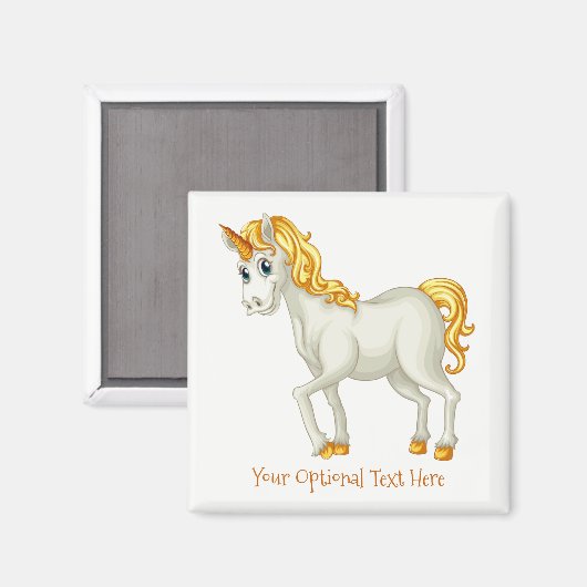 Unicorn aangepaste tekstmagneet magneet (Voorkant / Achterkant)