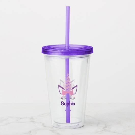 Unicorn Acryl Drinkbeker (Voorkant)