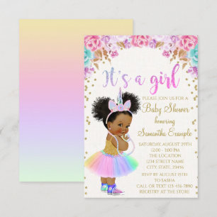 Unicorn African American Princess Baby shower in Kaart