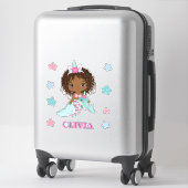Unicorn African Mermaid Sticker (Koffer)