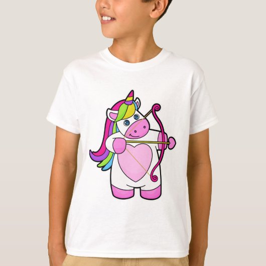 Unicorn als Archer met Bow en Pijl T-shirt (Voorkant)