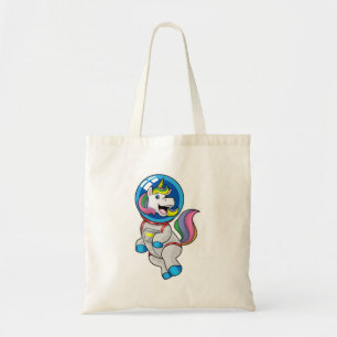 Unicorn als astronaut in de ruimte tote bag