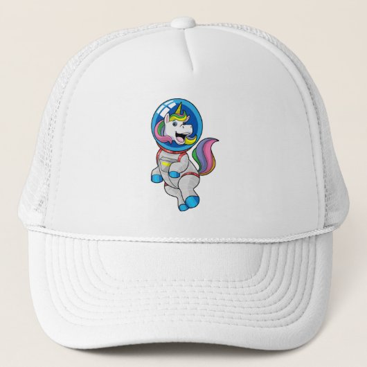 Unicorn als astronaut in de ruimte trucker pet (Voorkant)