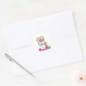 Unicorn als Baby met Pacifier Ronde Sticker (Envelop)