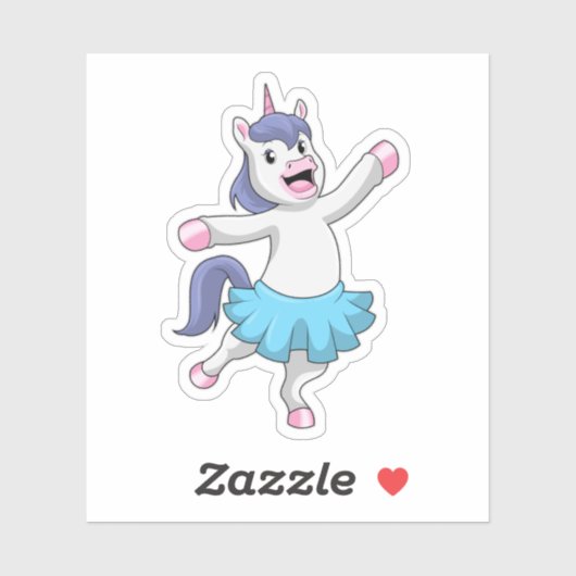 Unicorn als Ballerina in Ballet Sticker (Vel)