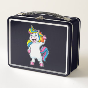 Unicorn als Hairdresser met Hairspray