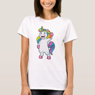 Unicorn als Hairdresser met Hairspray T-shirt