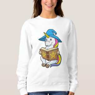 Unicorn als wizard met Boek en Pet Trui